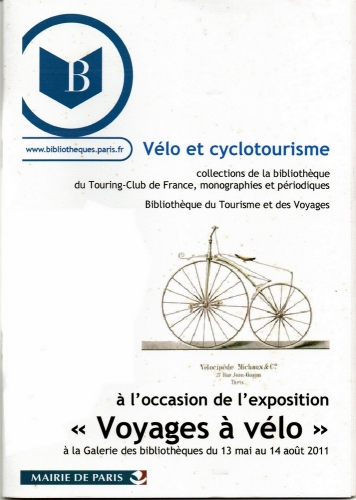 Vélo & Cyclotourisme, Bibliothèques Paris, 2011, couverture.jpg