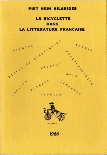 Hilarides Piet Hein, La bicyclette dans la littérature française (1986 & 1989).jpg