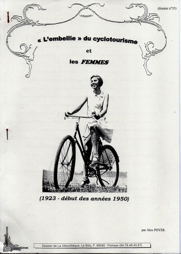 L'embellie du cyclotourisme et les femmes, A. Poyer, 2006, couverture.jpg